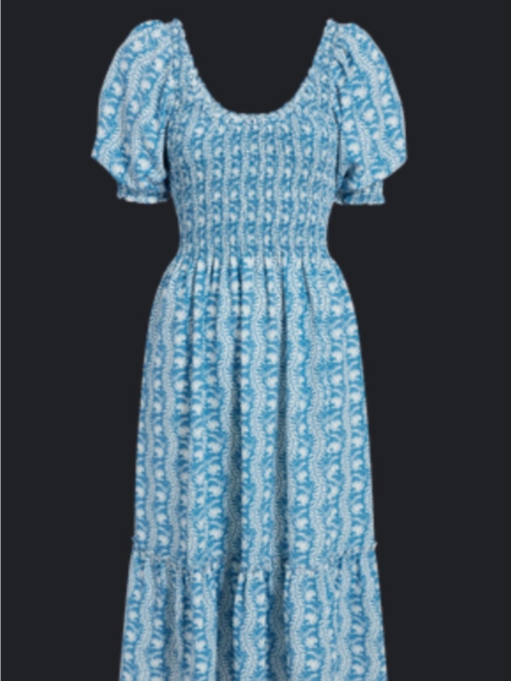 Hill House Crepe Louisa Nap Dress (Blue) |Size Medium | Worm once!